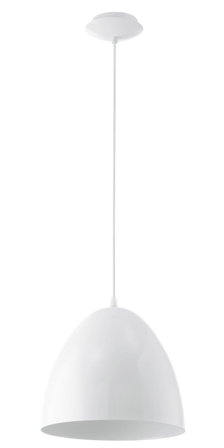 Eglo Coretto 92717A Pendant Light - Steel / Glossy White