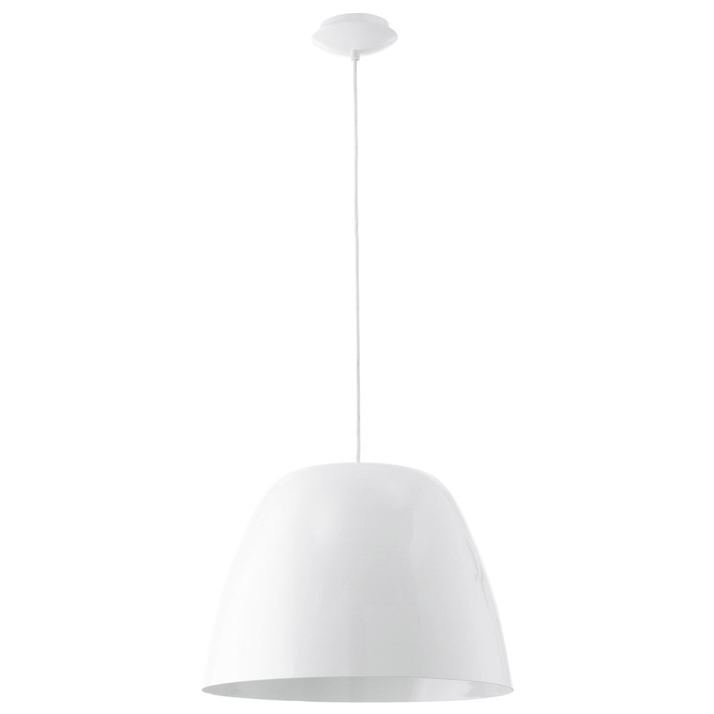 Eglo Coretto 92719A Pendant Light - Steel / Glossy White