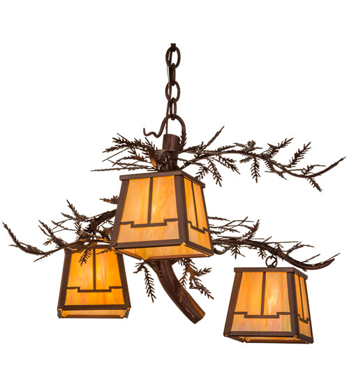 Meyda Tiffany Pine Branch 52350 Chandelier Light - Rust