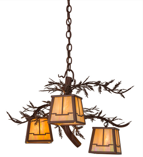 Meyda Tiffany Pine Branch 52350 Chandelier Light - Rust