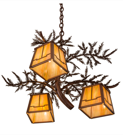 Meyda Tiffany Pine Branch 52350 Chandelier Light - Rust