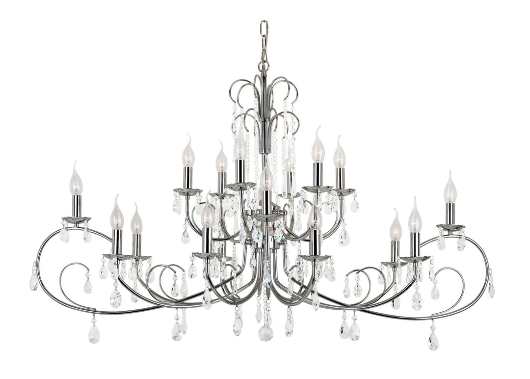 Trans Globe Imports Chic Nouveau 70368 PC Chandelier Light - Polished Chrome