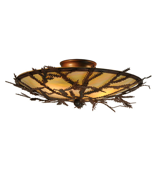 Meyda Tiffany Pine Branch 52390 Ceiling Light - Rust,Wrought Iron