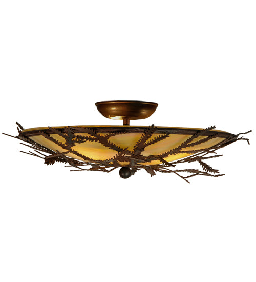 Meyda Tiffany Pine Branch 52390 Ceiling Light - Rust,Wrought Iron