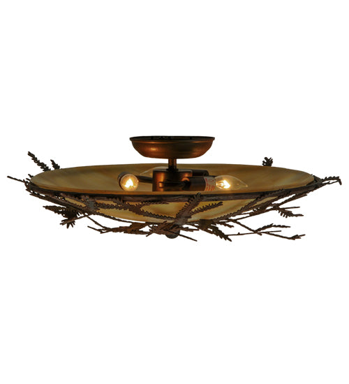 Meyda Tiffany Pine Branch 52390 Ceiling Light - Rust,Wrought Iron