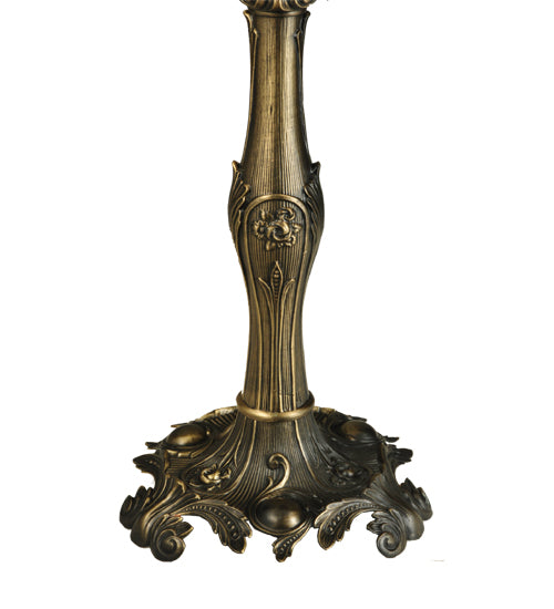 Meyda Tiffany Lighting 52456 Victorian Rosette One Light Table Base Utility Light Bronze / Dark