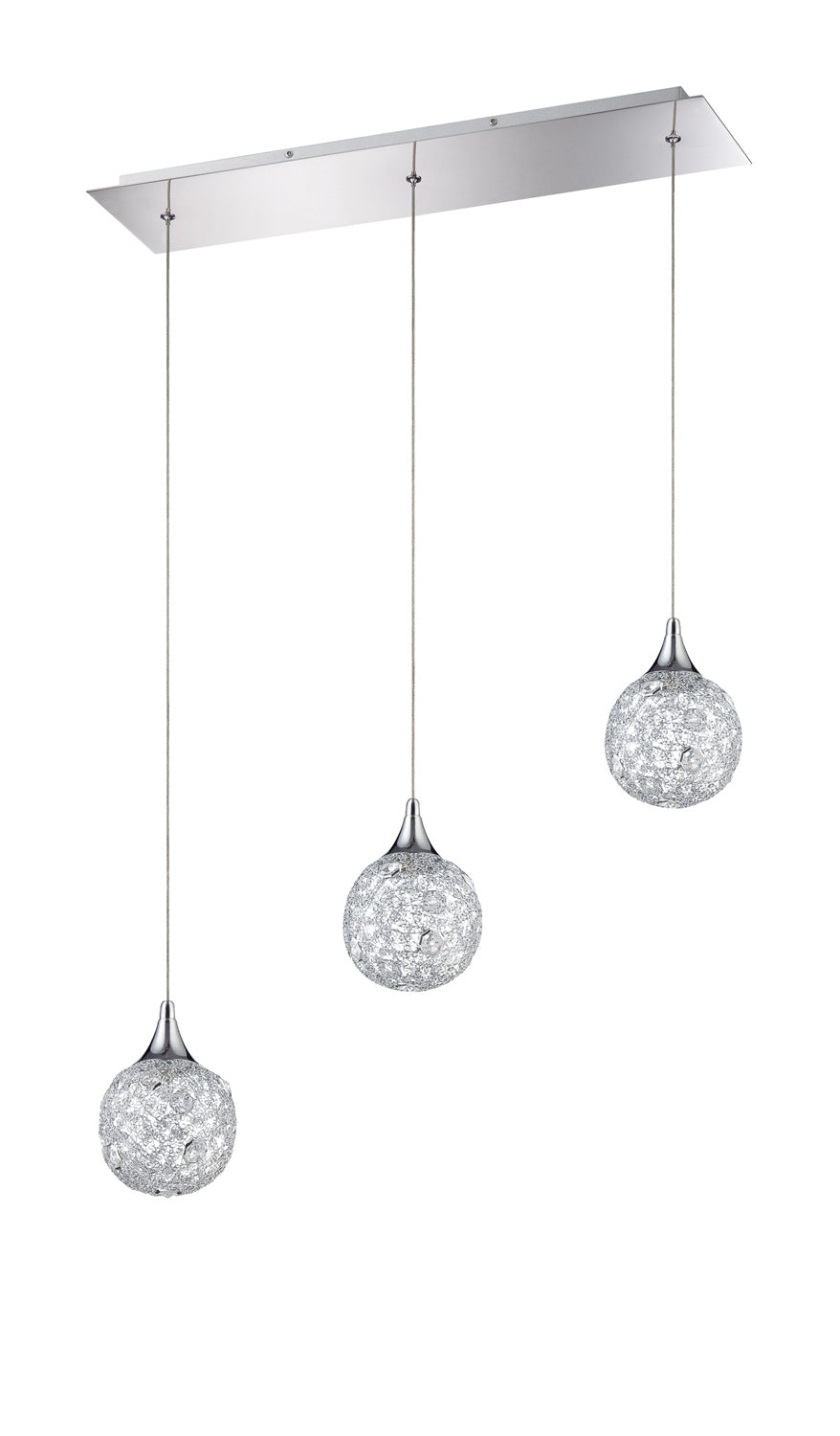 Kendal Solaro PF40-3LBR-CH Pendant Light - Chrome