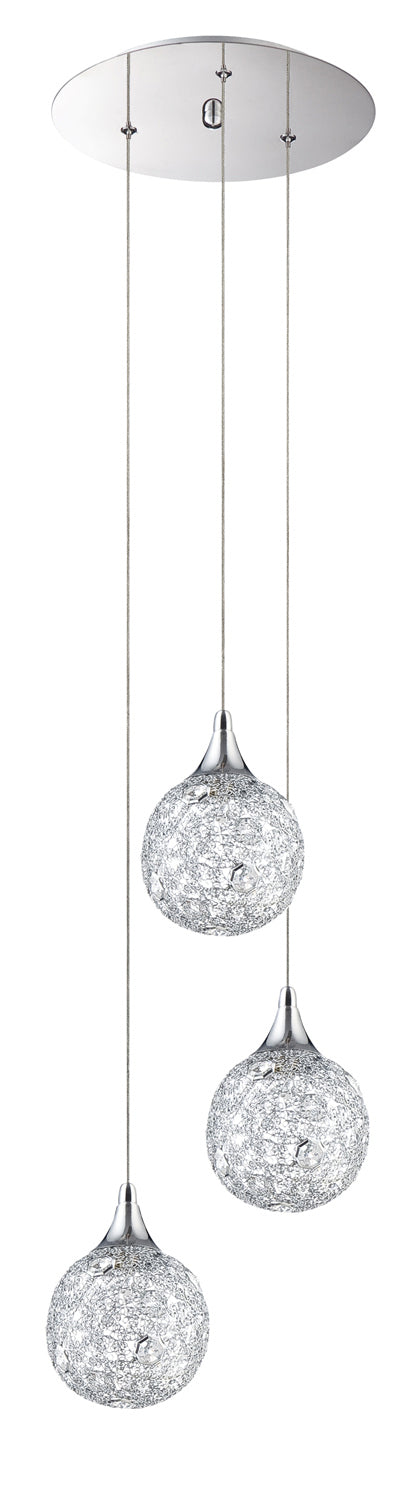 Kendal Solaro PF40-3LPA-CH Pendant Light - Chrome