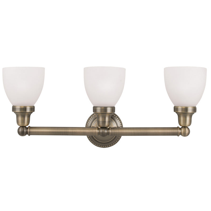 Livex Lighting 1023-01  Classic Bath Vanity Light Antique Brass