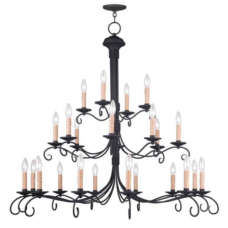 Livex Heritage 4449-04 Chandelier Light - Black