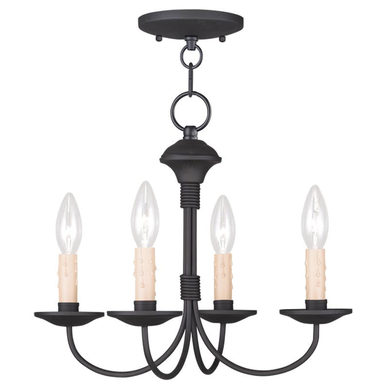 Livex Heritage 4524-04 Chandelier Light - Black