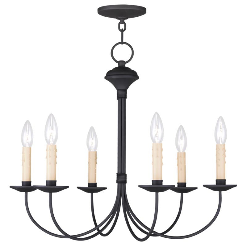 Livex Heritage 4526-04 Chandelier Light - Black