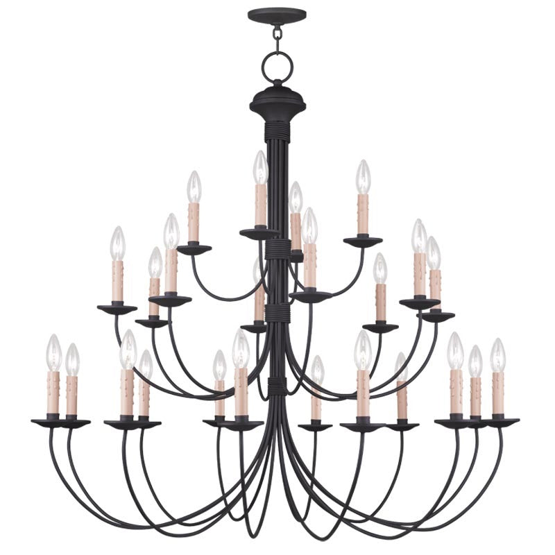 Livex Heritage 4537-04 Chandelier Light - Black