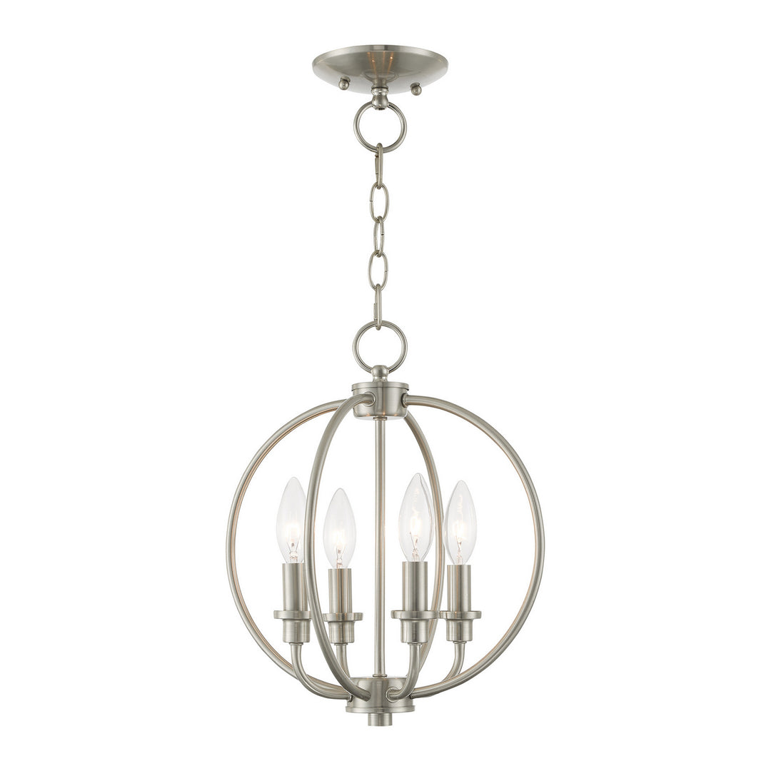 Livex Milania 4664-91 Chandelier Light - Brushed Nickel