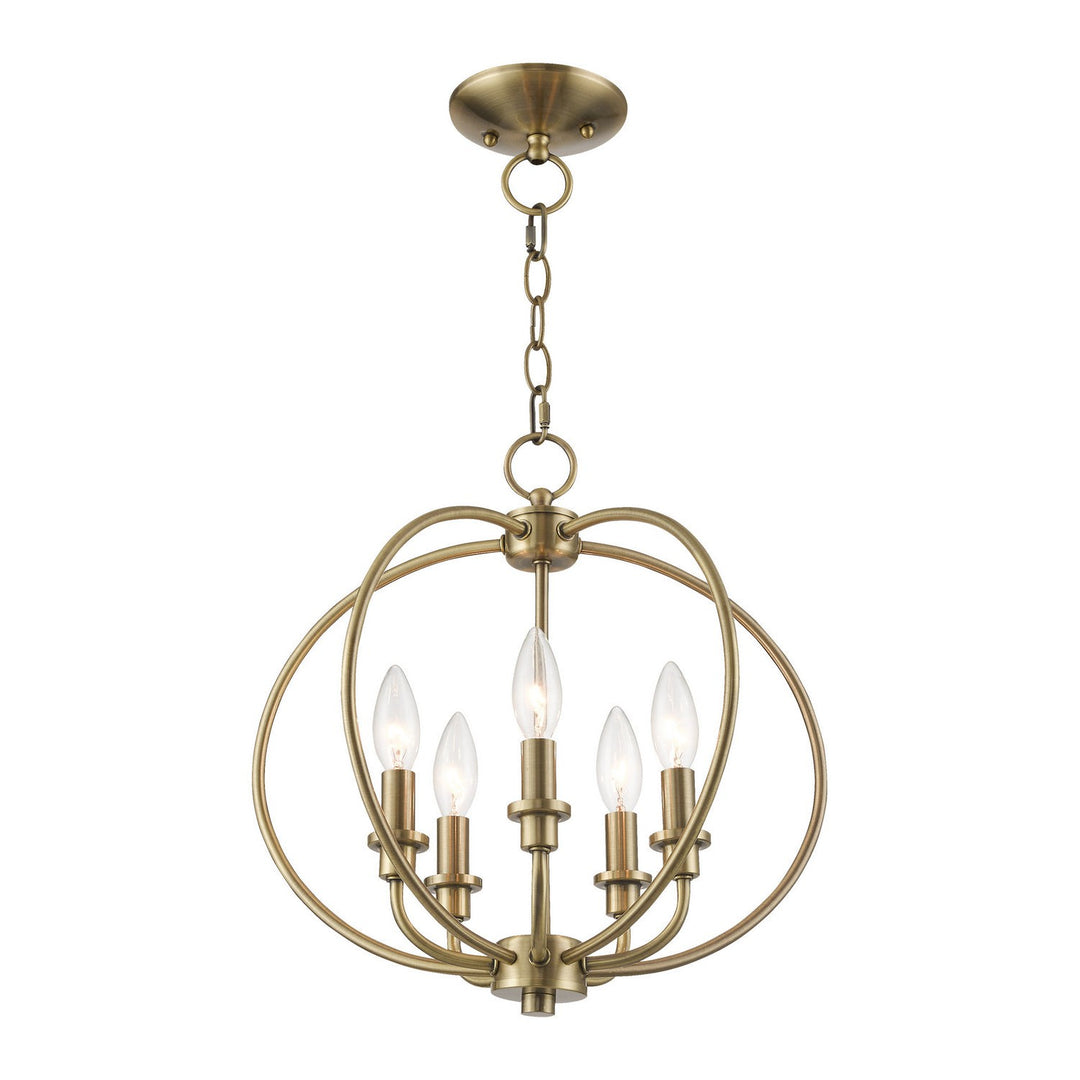 Livex Milania 4665-01 Chandelier Light - Antique Brass