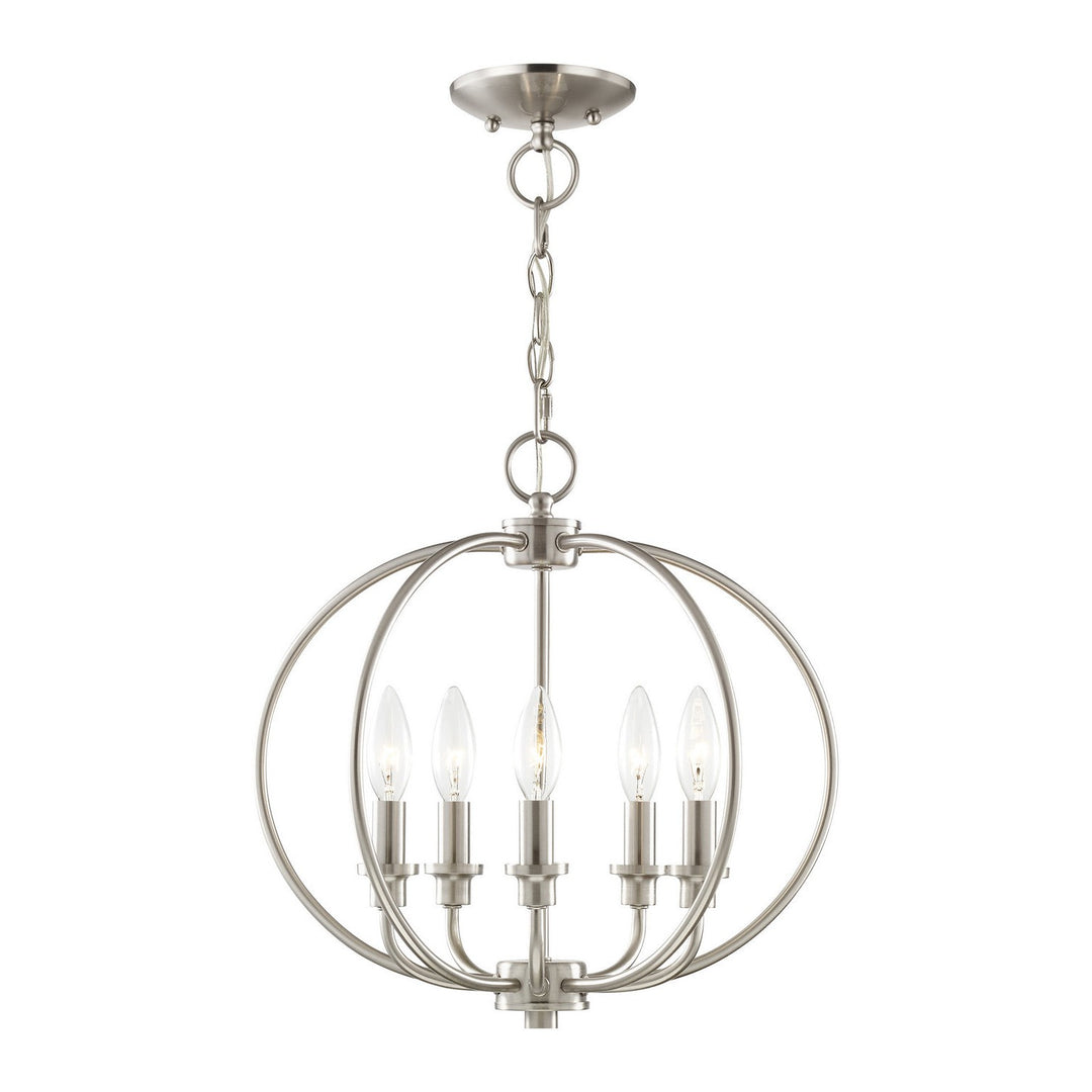 Livex Milania 4665-91 Chandelier Light - Brushed Nickel