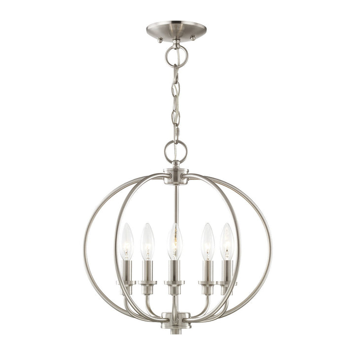Livex Milania 4665-91 Chandelier Light - Brushed Nickel