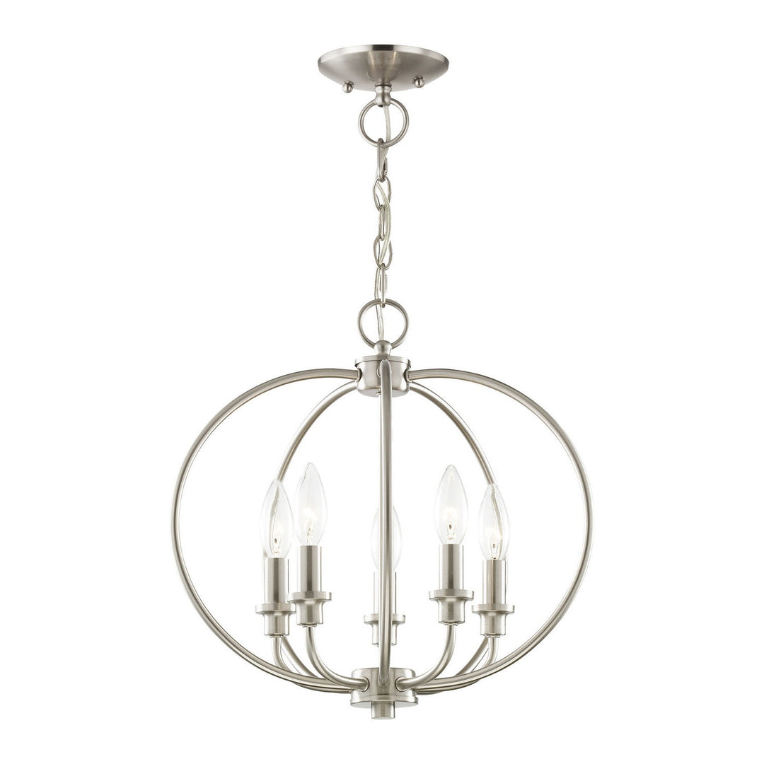 Livex Milania 4665-91 Chandelier Light - Brushed Nickel