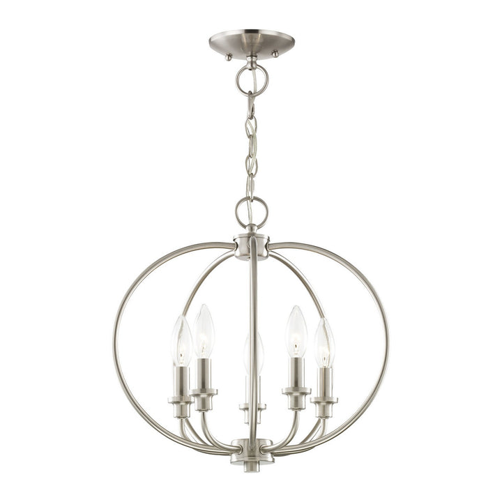 Livex Milania 4665-91 Chandelier Light - Brushed Nickel