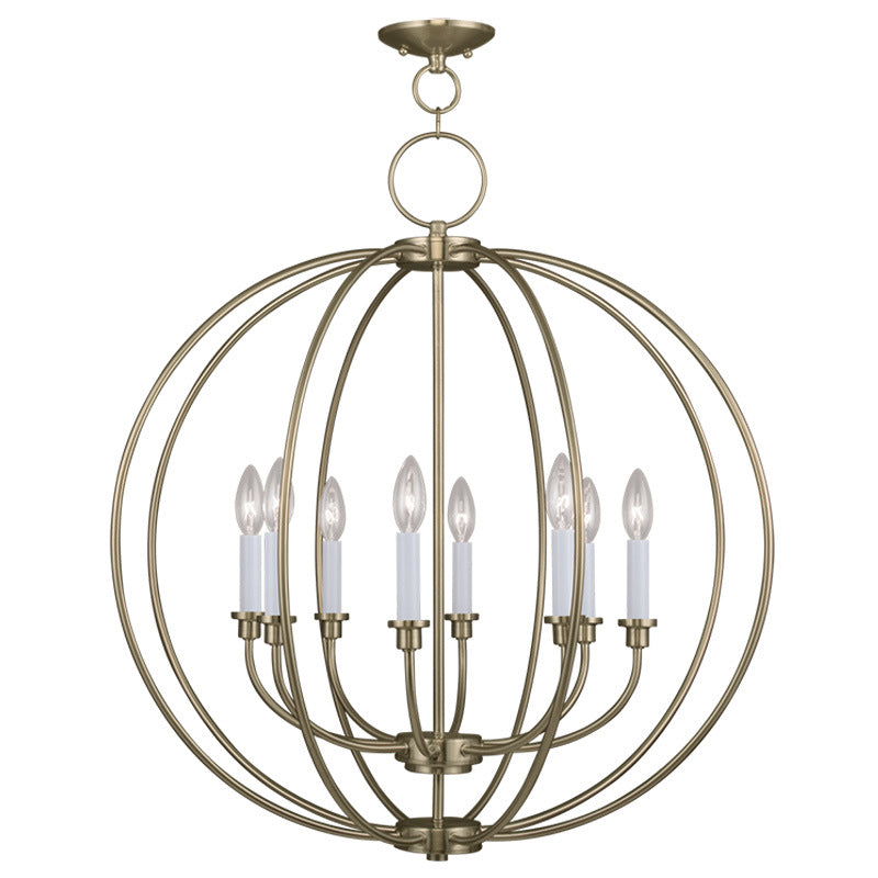 Livex Milania 4668-01 Chandelier Light - Antique Brass