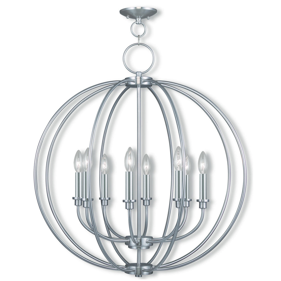 Livex Milania 4668-91 Chandelier Light - Brushed Nickel