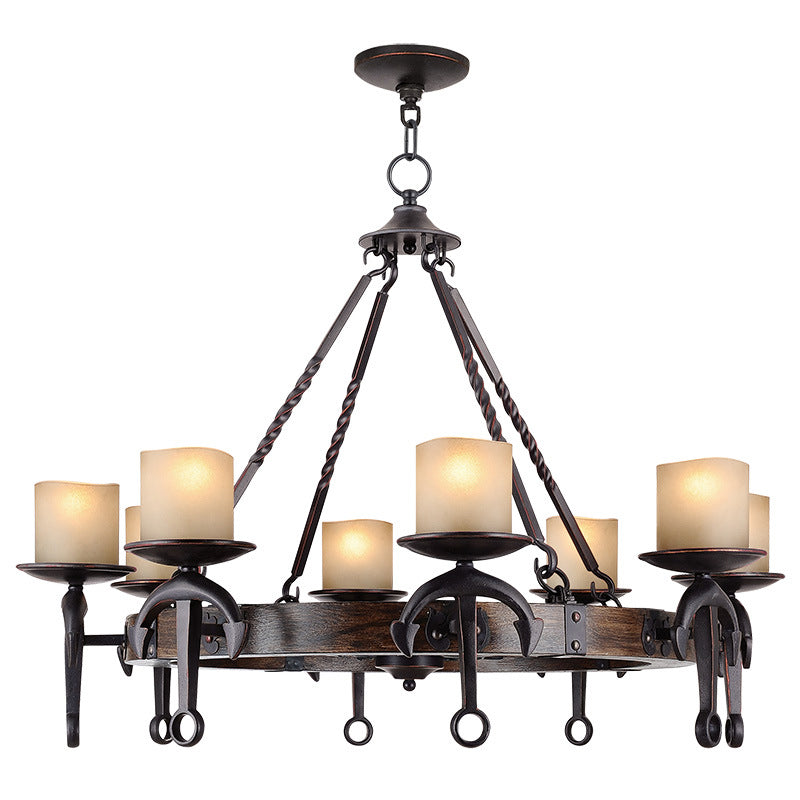 Livex Cape May 4868-67 Chandelier Light - Hand Applied Olde Bronze