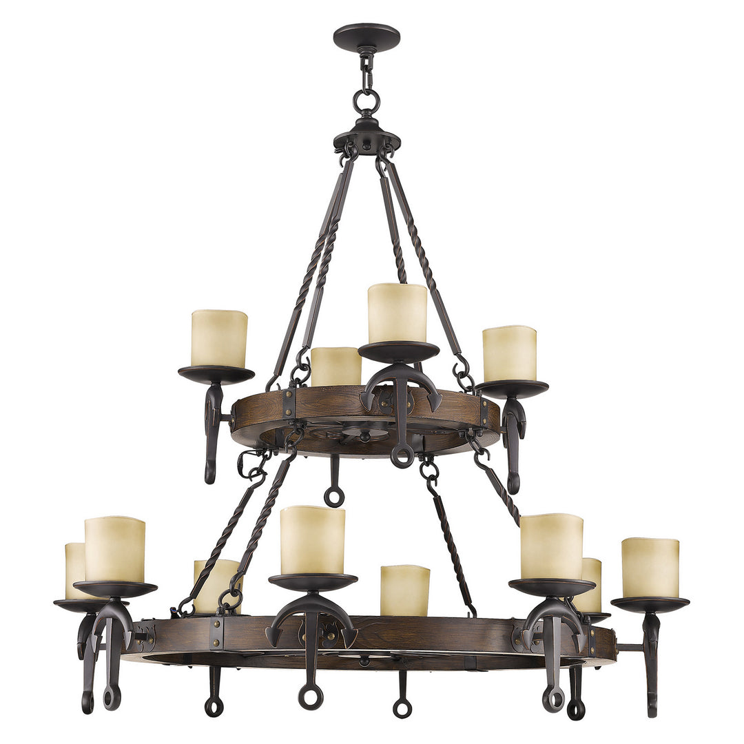 Livex Cape May 4869-67 Chandelier Light - Hand Applied Olde Bronze