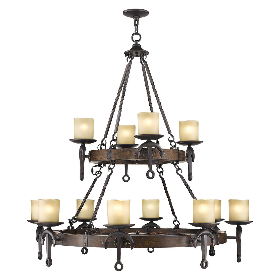 Livex Cape May 4869-67 Chandelier Light - Hand Applied Olde Bronze
