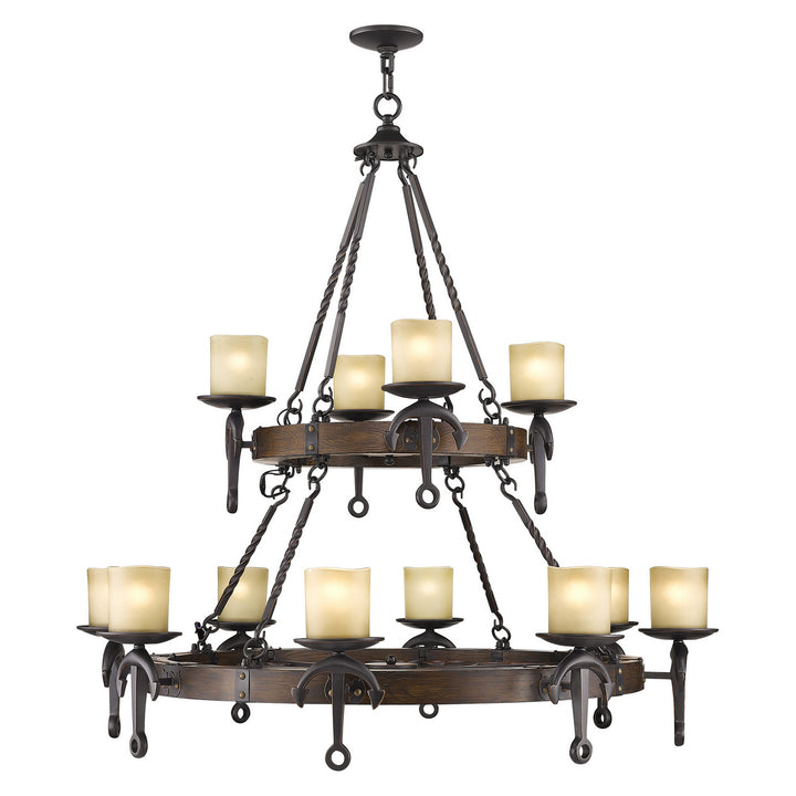 Livex Cape May 4869-67 Chandelier Light - Hand Applied Olde Bronze