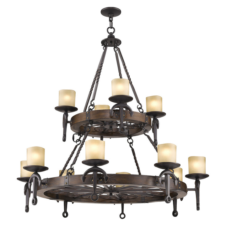 Livex Cape May 4869-67 Chandelier Light - Hand Applied Olde Bronze