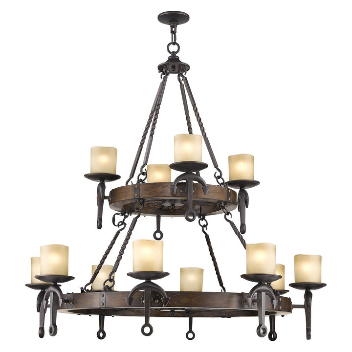 Livex Cape May 4869-67 Chandelier Light - Hand Applied Olde Bronze