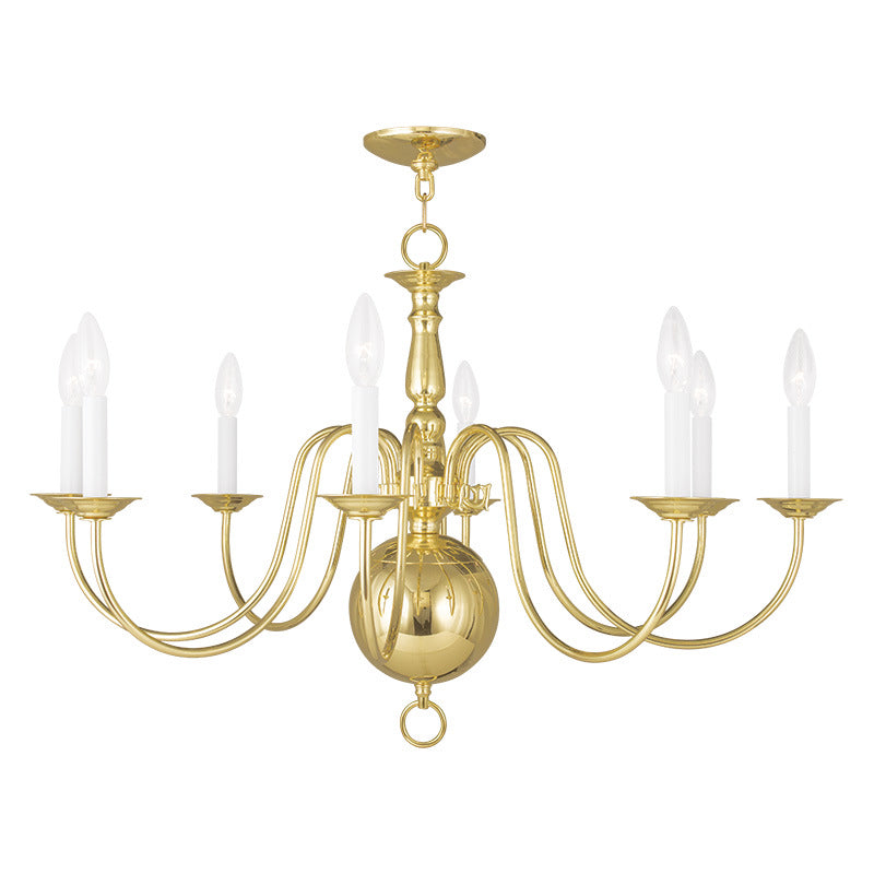 Livex Williamsburgh 5007-02 Chandelier Light - Polished Brass