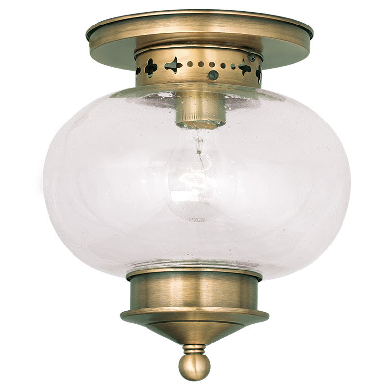 Livex Harbor 5036-01 Ceiling Light - Antique Brass