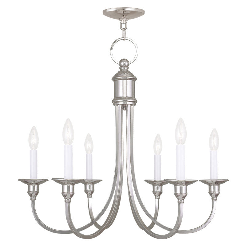 Livex Cranford 5146-35 Chandelier Light - Polished Nickel