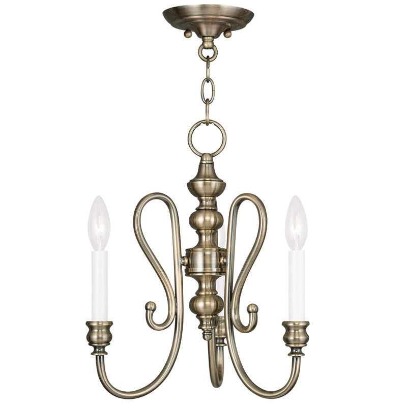 Livex Caldwell 5163-01 Chandelier Light - Antique Brass