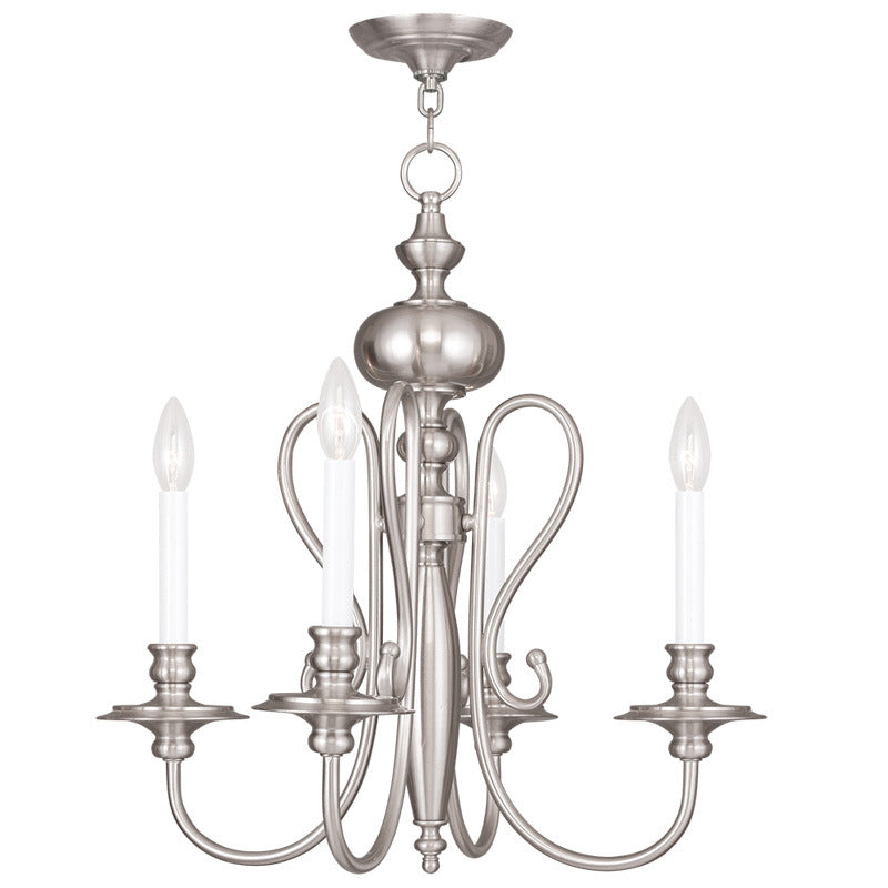 Livex Caldwell 5164-91 Chandelier Light - Brushed Nickel