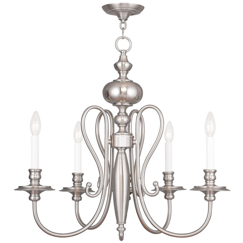 Livex Caldwell 5165-91 Chandelier Light - Brushed Nickel