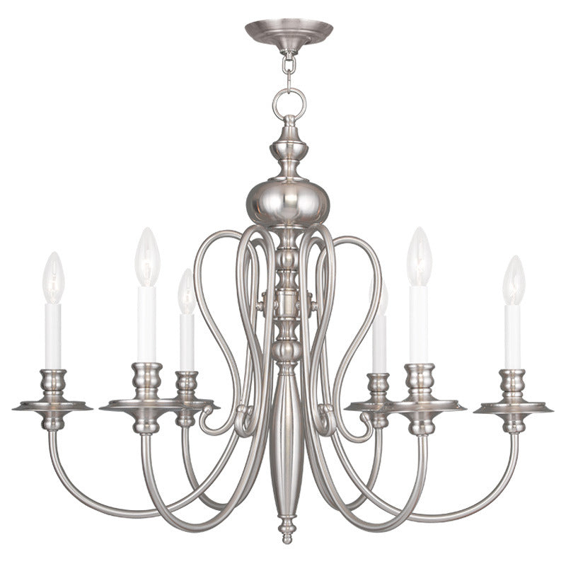Livex Caldwell 5166-91 Chandelier Light - Brushed Nickel