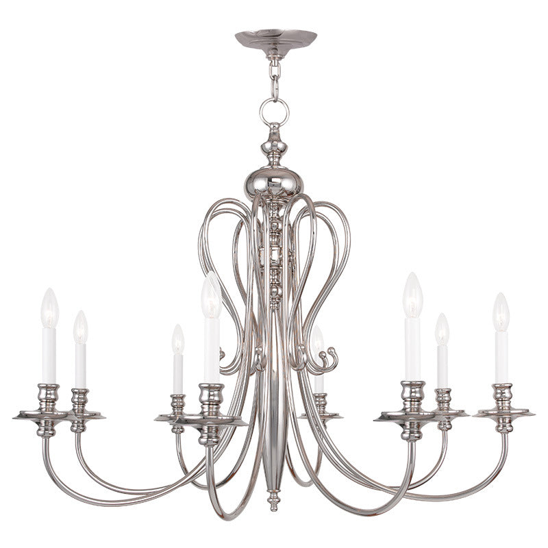 Livex Caldwell 5168-35 Chandelier Light - Polished Nickel