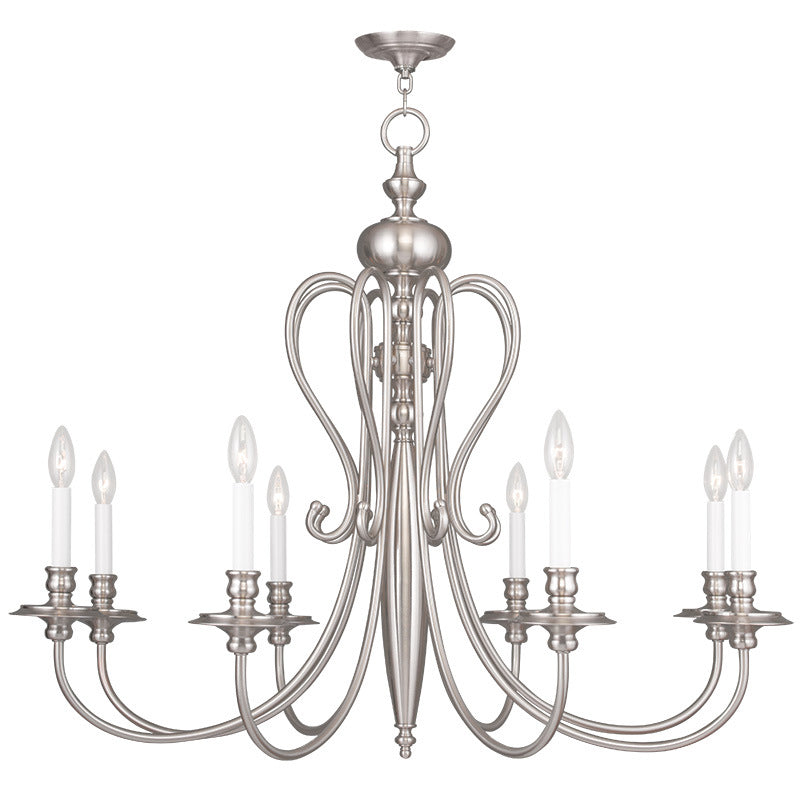 Livex Caldwell 5168-91 Chandelier Light - Brushed Nickel