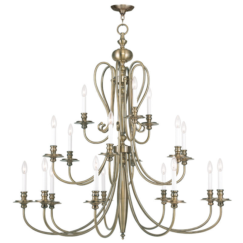 Livex Caldwell 5179-01 Chandelier Light - Antique Brass