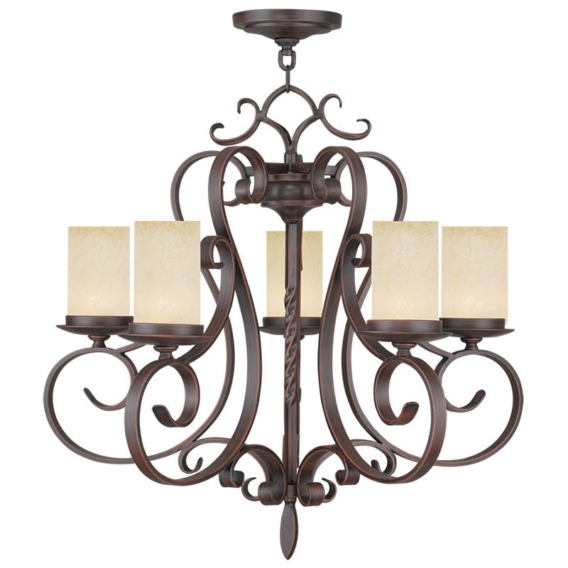 Livex Millburn Manor 5485-58 Chandelier Light - Hand Applied Imperial Bronze