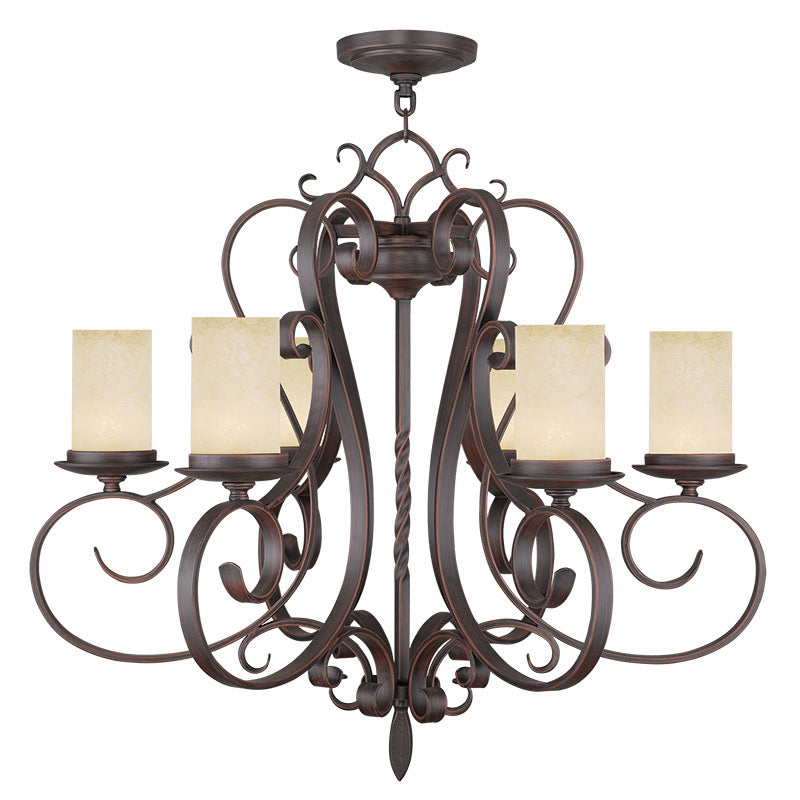 Livex Millburn Manor 5486-58 Chandelier Light - Hand Applied Imperial Bronze