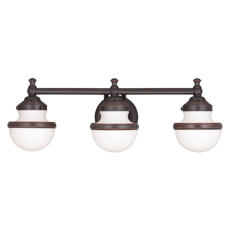 Livex Oldwick 5713-67 Bath Vanity Light 24 in. wide - Hand Applied Olde Bronze
