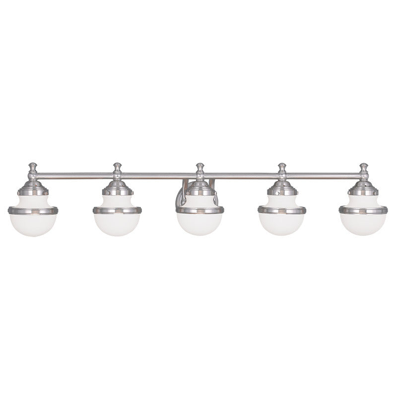 Livex Oldwick 5715-91 Bath Vanity Light 42 in. wide - Brushed Nickel