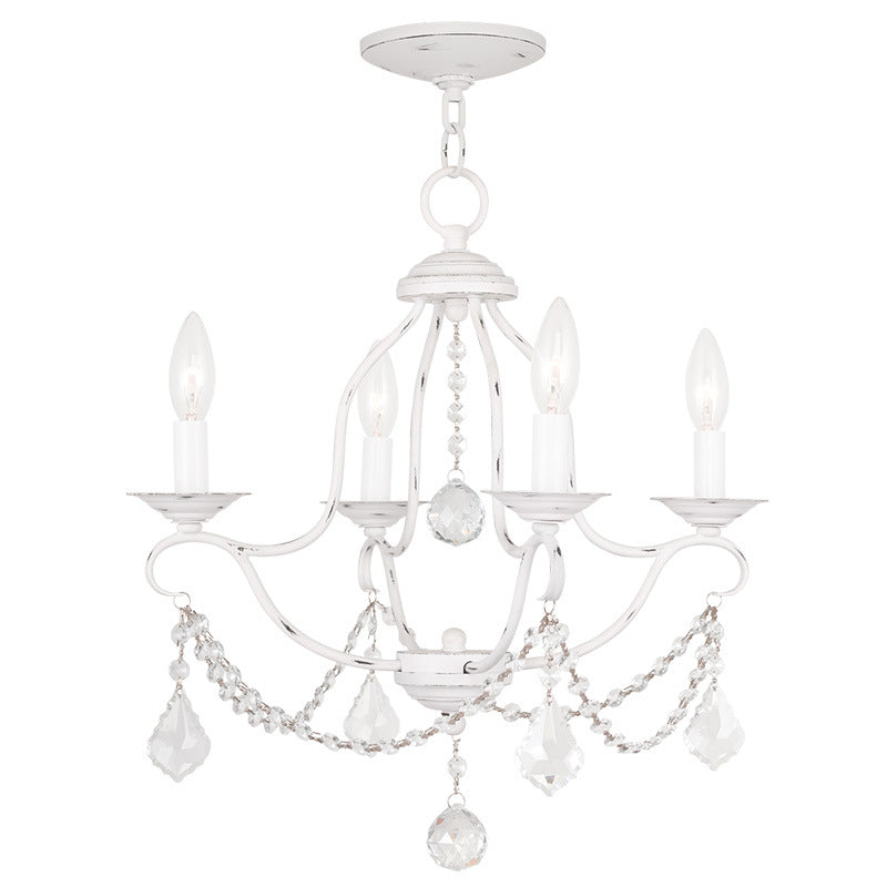 Livex Chesterfield 6424-60 Chandelier Light - Antique White