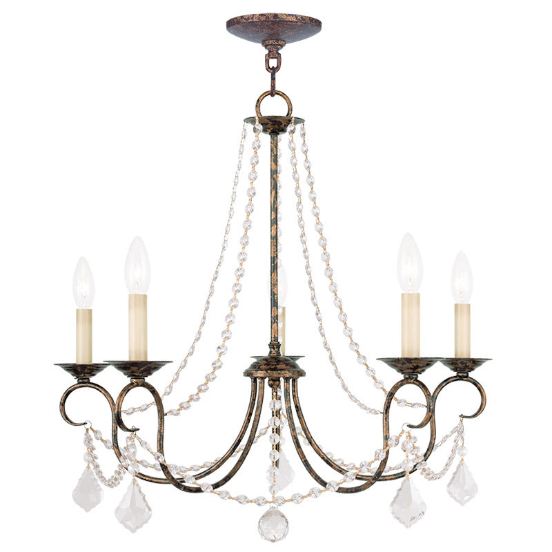 Livex Pennington 6515-71 Chandelier Light - Hand Applied Venetian Golden Bronze