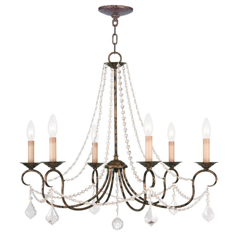 Livex Pennington 6516-71 Chandelier Light - Hand Applied Venetian Golden Bronze