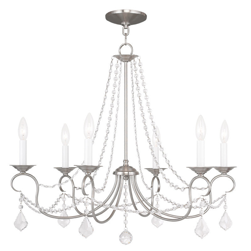 Livex Pennington 6516-91 Chandelier Light - Brushed Nickel