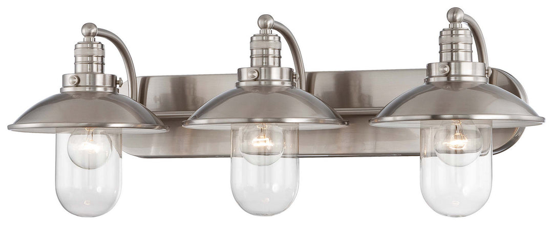 Minka-Lavery Downtown Edison 5133-84 Bath Vanity Light 29 in. wide - Brushed Nickel